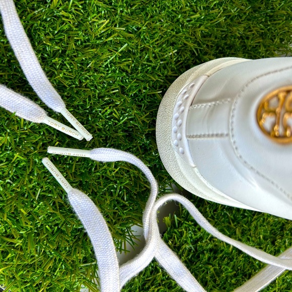 TORY BURCH Low Top Howell white leather sneaker Size 5.5 - Picture 10 of 15
